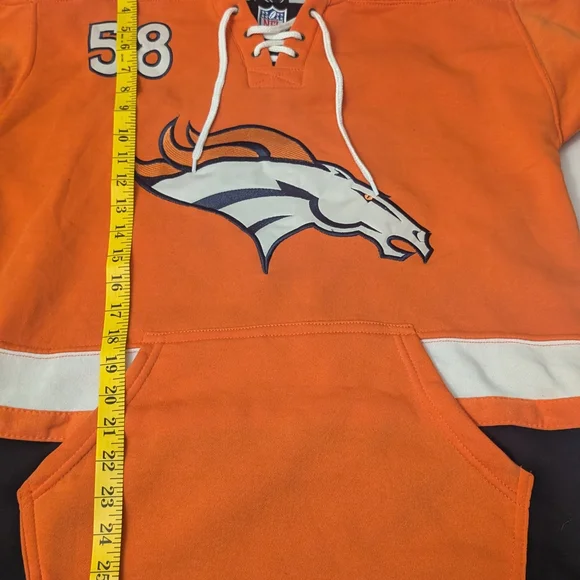 NFL Denver Broncos Orange Hoodie - Picture 2 of 9
